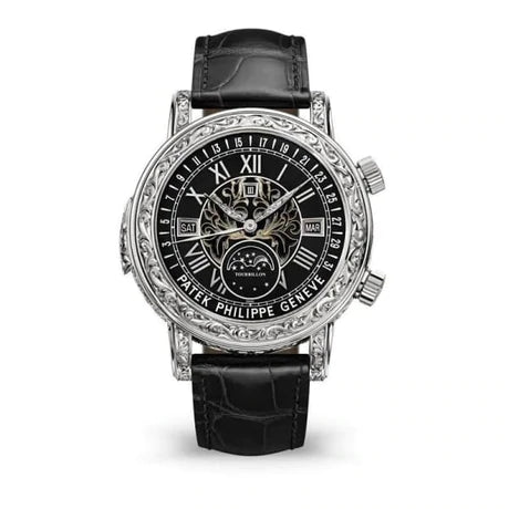Patek Philippe Grand Complications White Gold 6002G-010 with Black Enamel dial