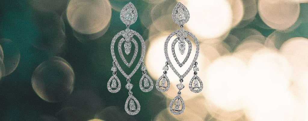 Chandelier Earrings for Sale by Diamond Source NYC