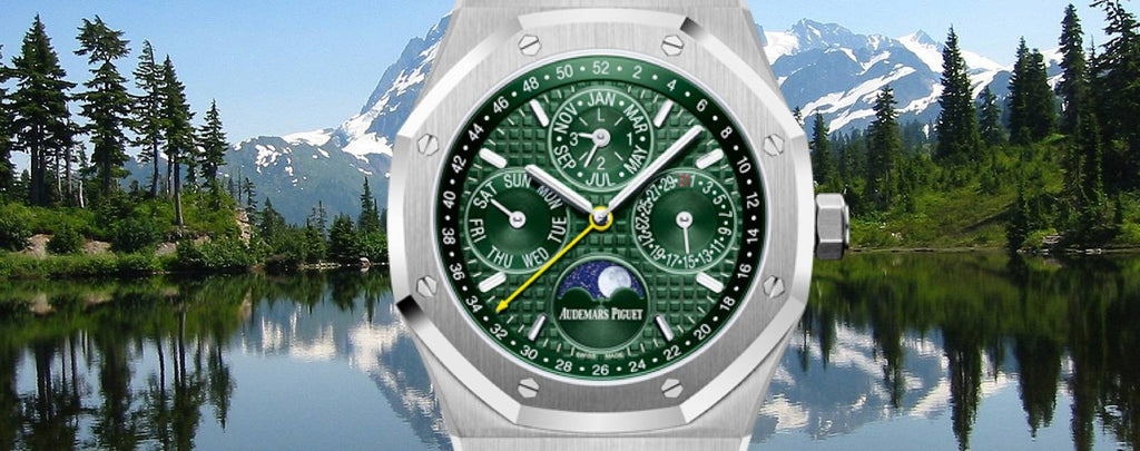 Royal Oak Green Watches by Audemars Piguet for Sale by Diamond Source NYC