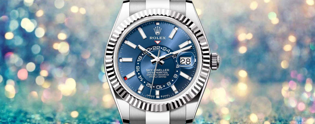 Genuine Rolex Sky Dweller Blue Dial Watches for sale by Diamond Source NYC