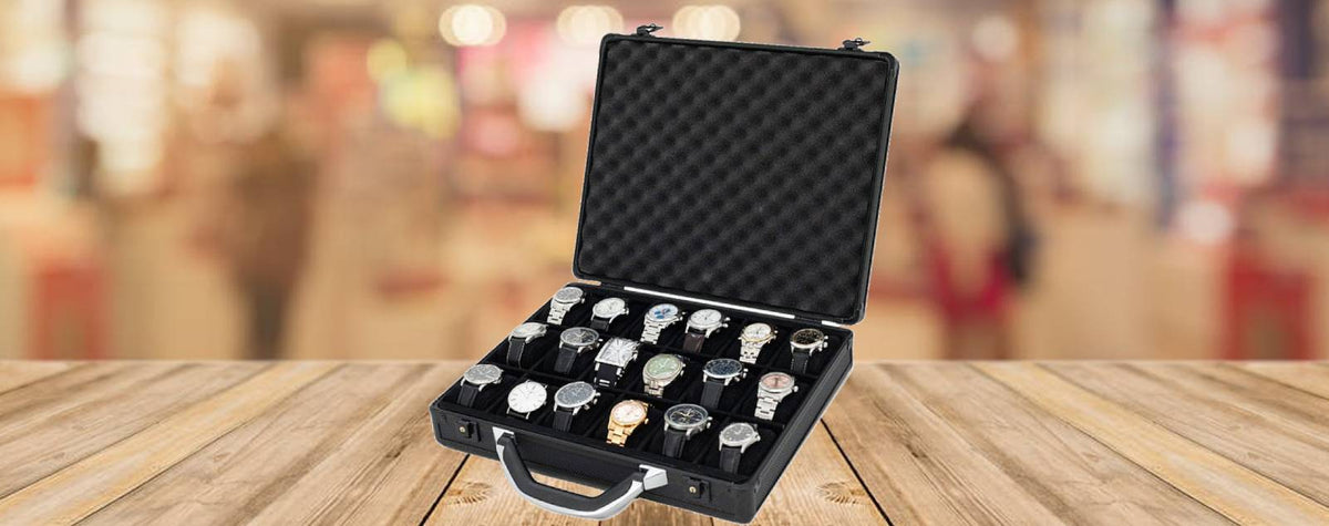 Watch Storage Case Aluminum Metal Briefcase for 10 Watches - Luxury Watches  USA