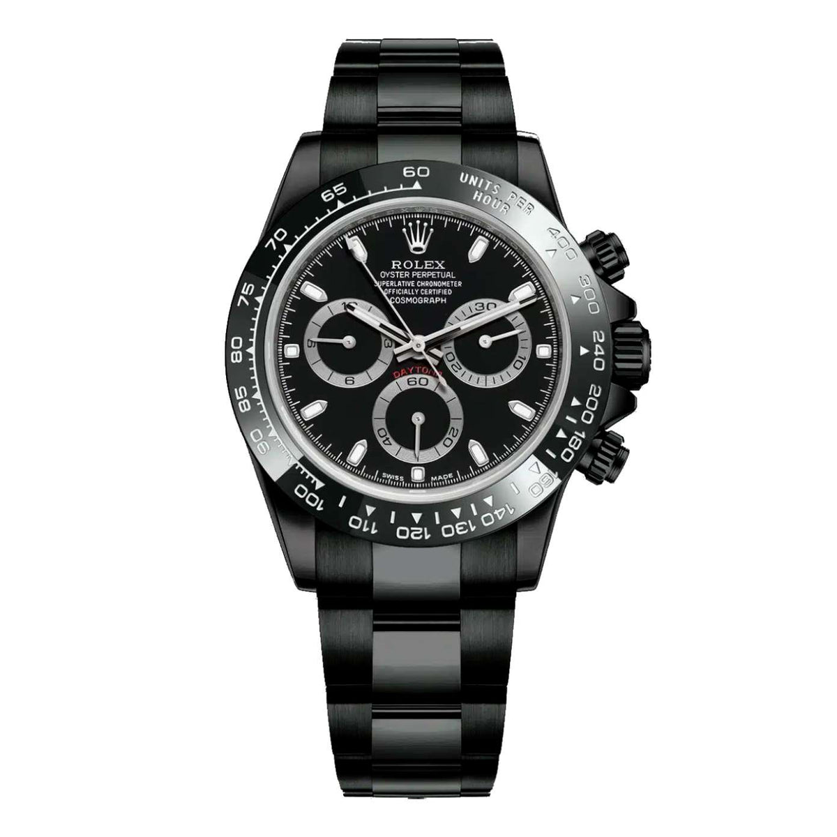 Black Rolex Black Pvd Dlc 116500ln Black Dial