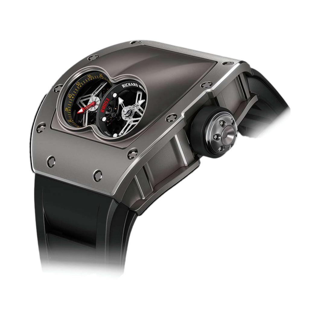 Richard Mille Tourbillon Pablo Mac Donough 50.00 mm | Black Rubber Strap bracelet | Black dial | Titanium carbide Case Men's Watch RM 053