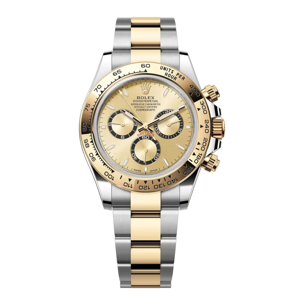 2023 RELEASE Rolex Cosmograph Daytona 40 mm | Two-Tone 18k Yellow gold and Stainless Steel Oyster bracelet | Golden dial | Men's Watch 126503