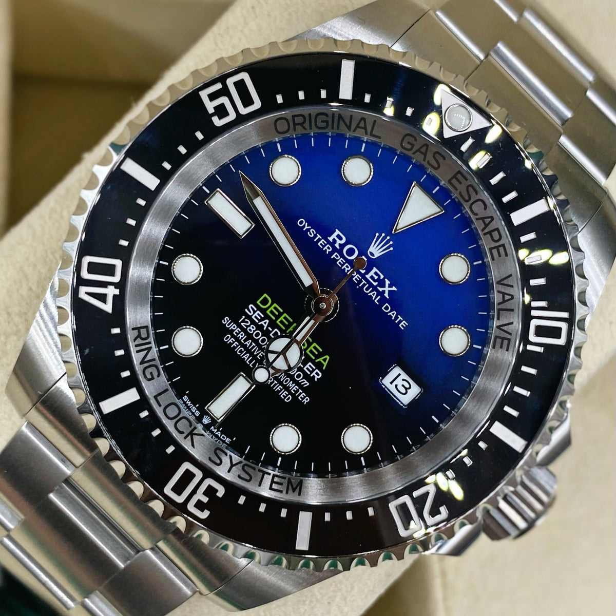 Rolex Deepsea Sea Dweller 44mm Ref 126660 0002 Blue Dial Ceramic Bezel Stainless Steel Oyster Bracelet Women s Watch