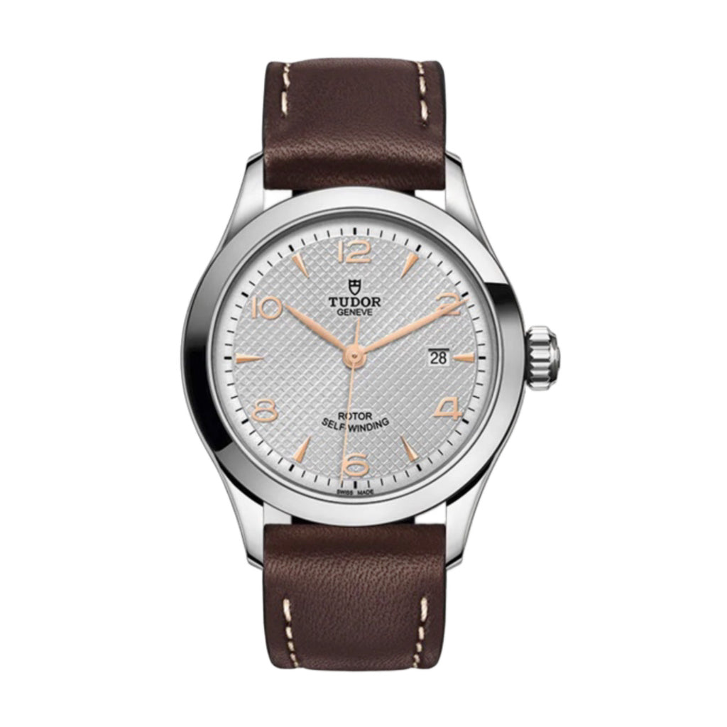 Tudor 1926 28mm | Brown leather strap | Silver dial | Ladies Watch M91350-0006