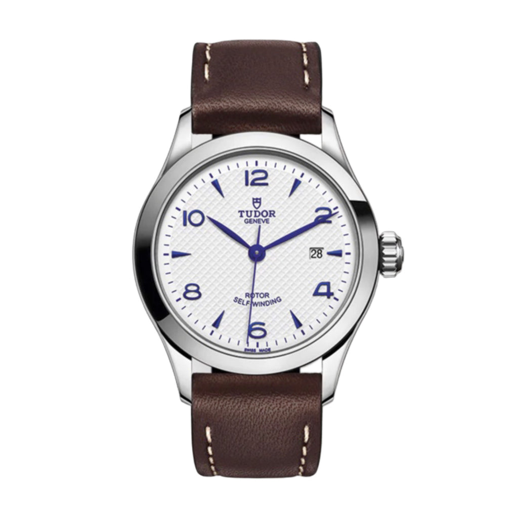 Tudor 1926 28mm | Brown leather strap | Opaline and blue dial | Ladies Watch M91350-0010