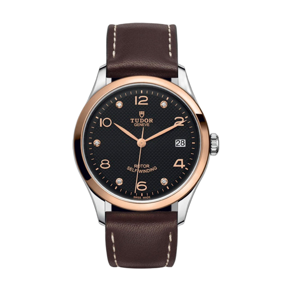 Tudor 1926 36mm | Brown leather strap | Black dial Rose gold bezel | Men's Watch M91451-0008