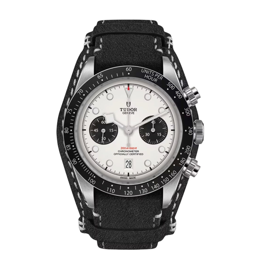 Tudor Black Bay Chrono 41mm | Black leather bracelet | Opaline Dial | Men's Watch ref. M79360N-0006