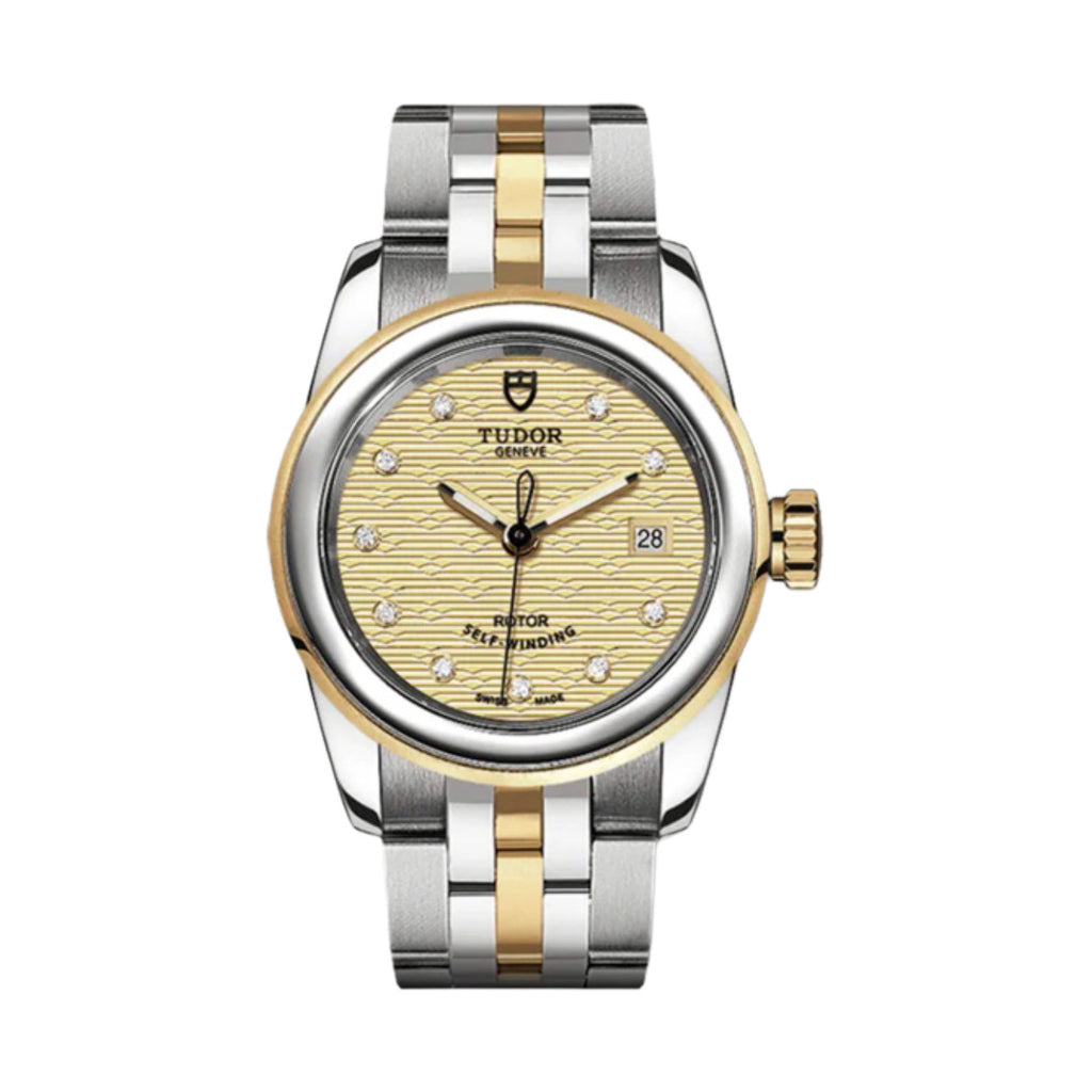 Tudor Glamour Date 26mm | Steel and 18k yellow gold bracelet | Champagne Diamond dial | Ladies Watch M51003-0005