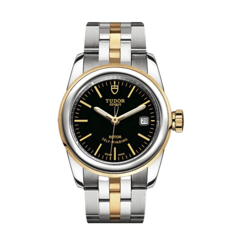 Tudor Glamour Date 26mm | Steel and 18k yellow gold bracelet | Black dial | Ladies Watch M51003-0008