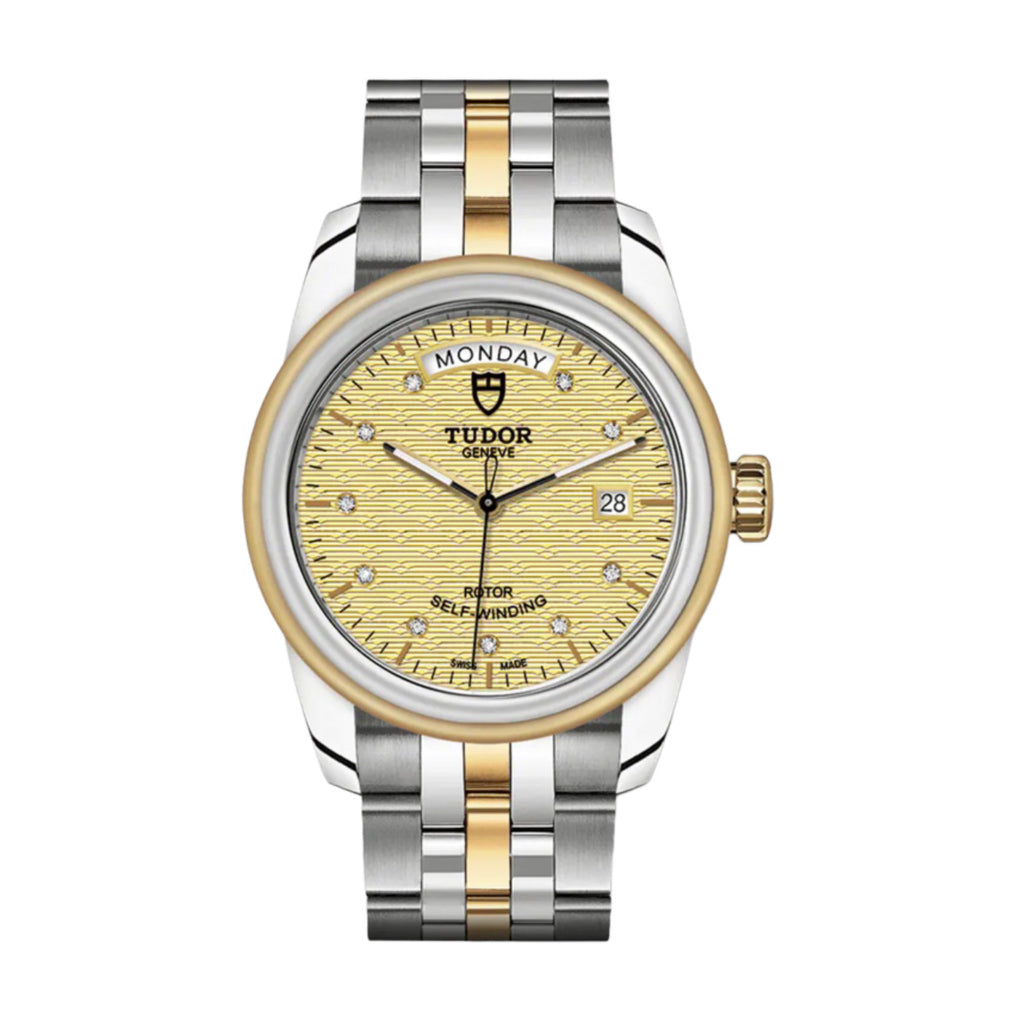 Tudor Glamour Date+Day 39mm | Yellow Gold and Steel | Champagne Diamond dial | Men's Watch M56003-0004