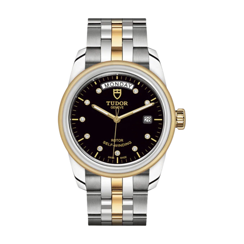 Tudor Glamour Date+Day 39mm | Rose gold and Steel | Black Diamond dial | Men's Watch M56003-0008