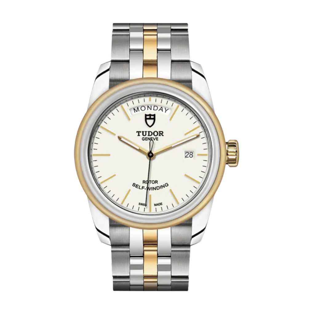 Tudor Glamour Date+Day 39mm | 18k Rose Gold and Steel | Opaline dial | Men's Watch M56003-0112