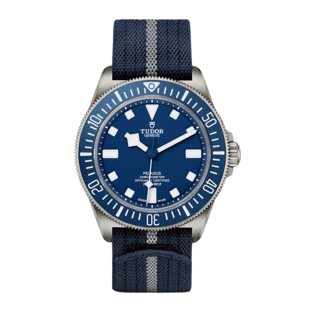 Tudor Pelagos FXD 42mm | Blue, Grey Strap | Blue Dial | Titanium Case | Men's Watch ref. M25707B/22