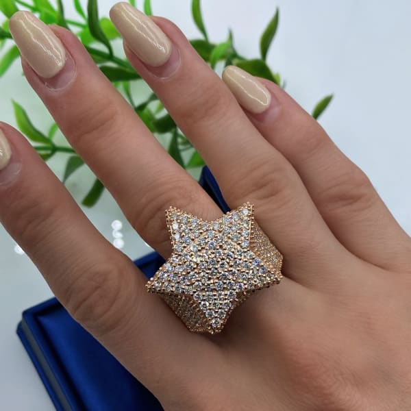 14k Rose Gold Cocktail Ring features 8.15ct.