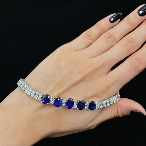 14k White Gold Diamond Bracelet BR-32555 - Bracelets