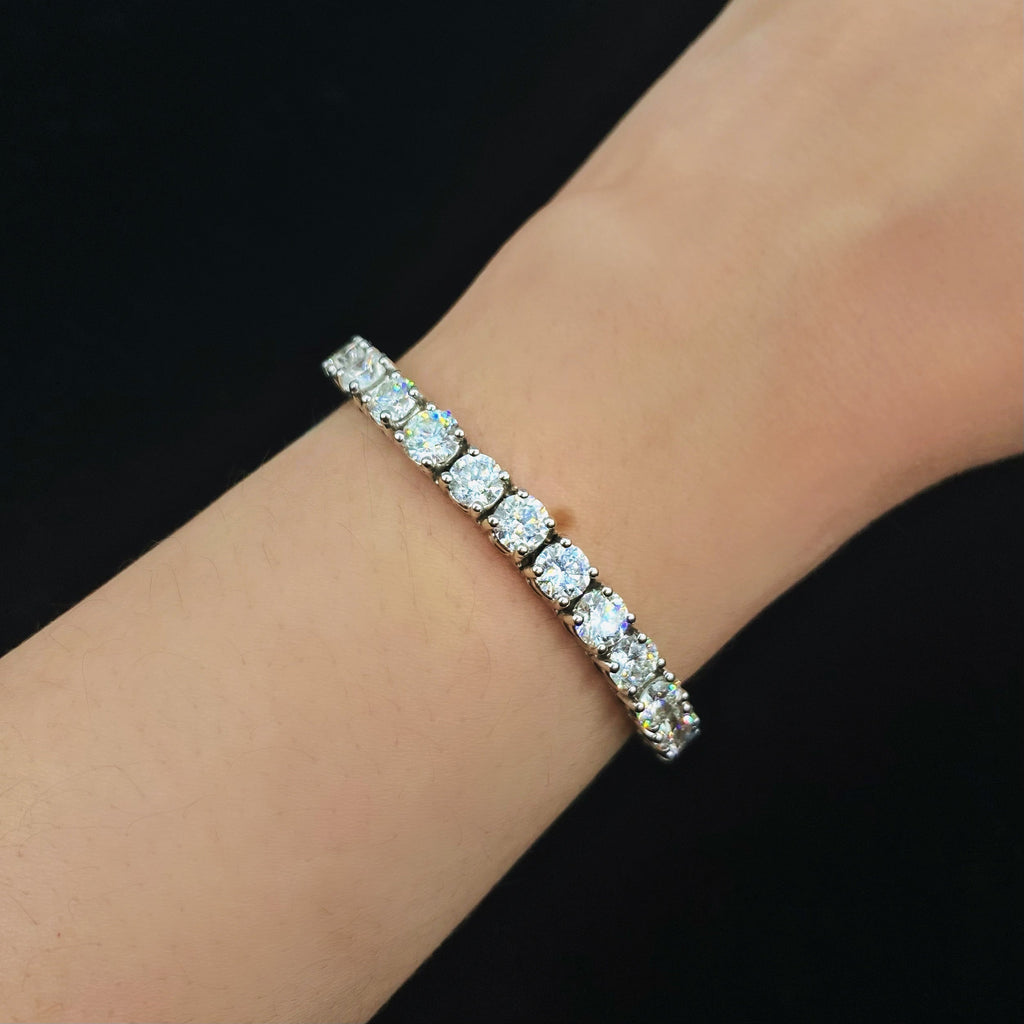 14k White Gold Tennis Bracelet BR-61000 - Jewelry