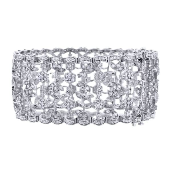 14kt white gold diamond bracelet 13.00ct diamonds BRA-40875