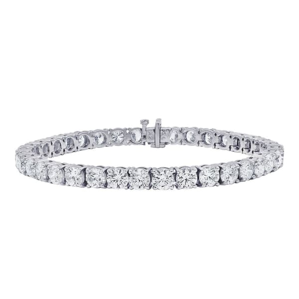 14kt white gold diamond tennis bracelet 14.76ct diamonds BRA-1715600