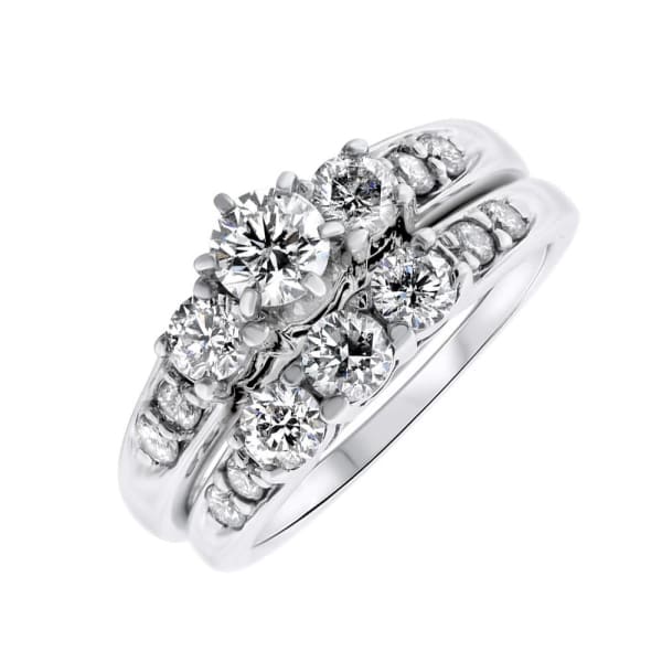14kt White gold Two piece Engagement Ring 1.50ct Total DS-6000, Main view