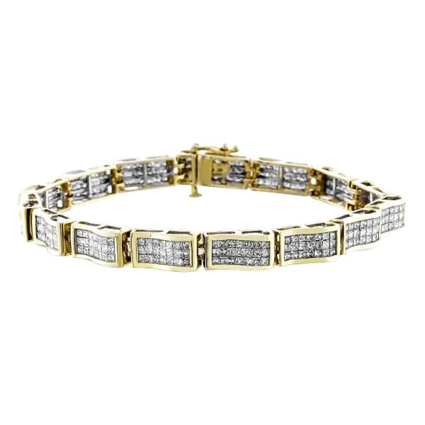 14kt yellow gold diamond bracelet 4.84ct in diamonds BRA-172711