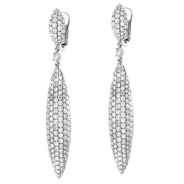 18k Drop Earrings With 5.35ct Total Diamonds EAR-21500, Main view