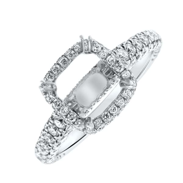 18kt White Gold Diamond Setting Prong Set With A Halo Total 1.00ct KR11022XD150-1, Main view
