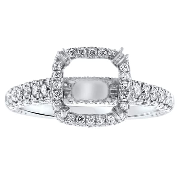 18kt White Gold Diamond Setting Prong Set With A Halo Total 1.00ct KR11022XD150-1
