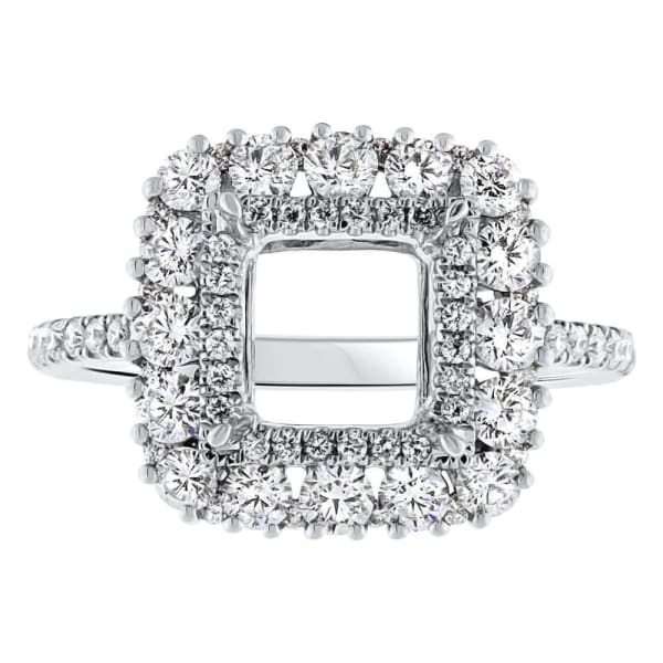 18kt White Gold Diamond Setting Prong Set With A Halo Total 1.35ct KR10467XD200-1