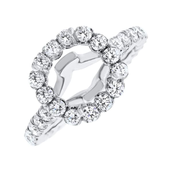 18kt White Gold Diamond Setting Prong Set With A Halo Total 1.40ct KR10988XD200-1, Main view