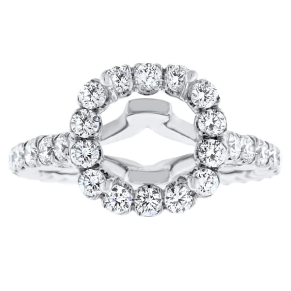 18kt White Gold Diamond Setting Prong Set With A Halo Total 1.40ct KR10988XD200-1