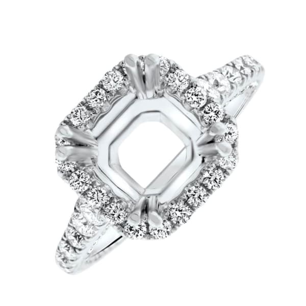 18kt White Gold Diamond Setting Prong Set With A Halo Total 1.40ct KR11400XD250A-1, Main view
