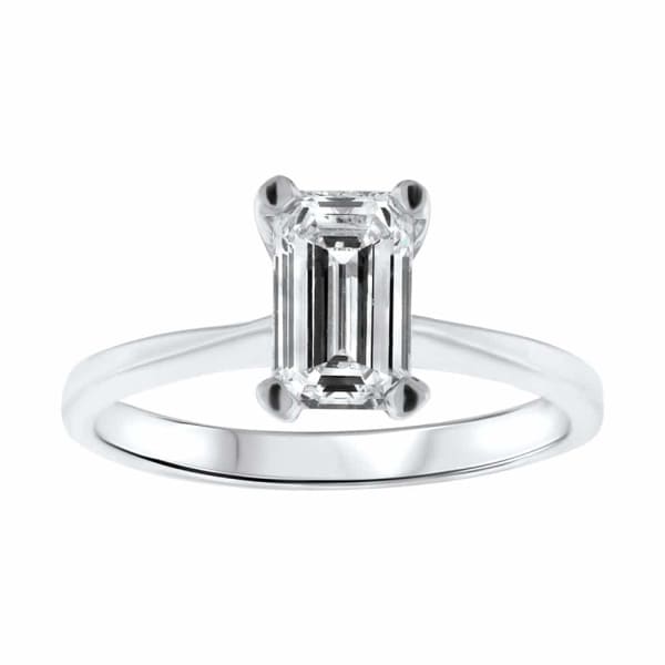 Beautiful solitaire engagement ring with 1.02 CT emerald cut diamond NE-172301