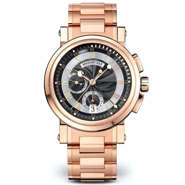 Breguet Marine, Silver Dial 18kt Rose Gold Men's Watch, Ref. # 5827BR/Z2/RM0