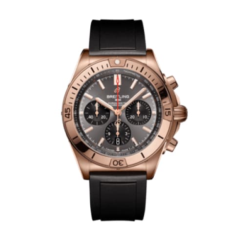 Breitling, Chronomat B01 42, 18k Rose Gold, Anthracite grey dial Watch, Ref. # RB0134101B1S1
