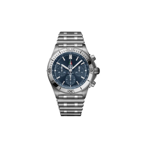 Breitling, Chronomat B01 42 Frecce Tricolori Limited Edition, Stainless Steel, Blue dial Watch, Ref. # AB01344A1C1A1