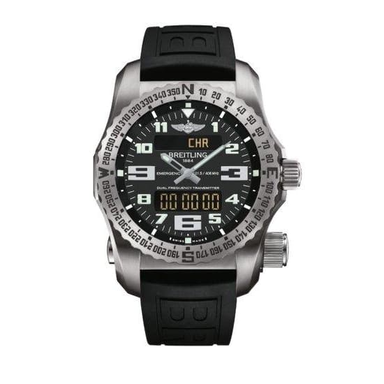 Breitling, Men’s EMERGENCY, Titanium Case, Volcano Black dial Watch, Ref. #  E7632522/BC02/156S/E20DSA.4