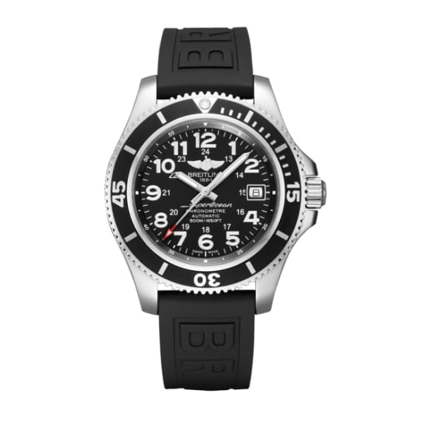 Breitling, Men’s SUPEROCEAN II 42, Stainless Steel, Black dial Watch, Ref. # A17365C91B1S2