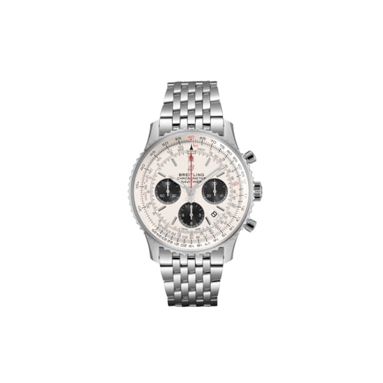 Breitling, Navitimer B01 Chronograph 43, Stainless Steel, Mercury Silver dial Watch, Ref. # AB0121211G1A1