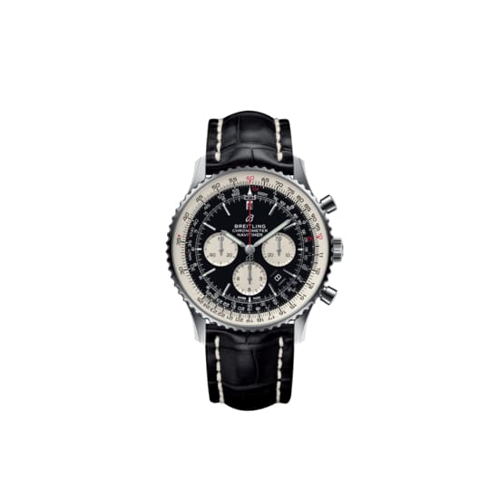 Breitling, Navitimer B01 Chronograph 46, Stainless Steel, Black dial Watch, Ref. # AB0127211B1P1