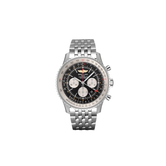 Breitling, Navitimer B04 Chronograph GMT 48, Stainless Steel, Black dial Watch, Ref. # AB0441211B1A1