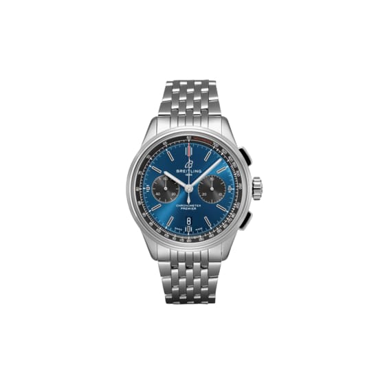 Breitling, Premier B01 Chronograph 42, Stainless Steel, Blue dial Watch, Ref. # AB0118A61C1A1
