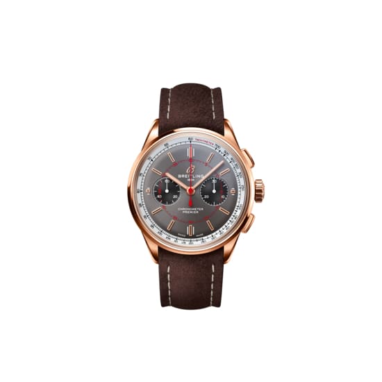 Breitling, Premier B01 Chronograph 42 Wheels and Wales Limited Edition, 18k Red Gold, 40mm, Anthracite dial Watch, Ref. #  RB0118A31B1X1