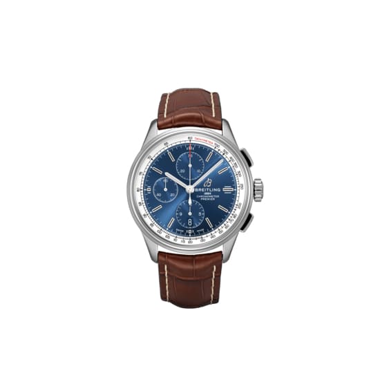 Breitling, Premier Chronograph 42, Stainless Steel, Blue dial Watch, Ref. # A13315351C1P2
