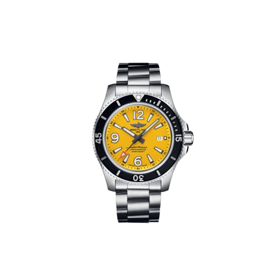 Breitling, Superocean Automatic 44, Stainless Steel, 44mm, Yellow dial Watch, Ref. # A17367021I1A1