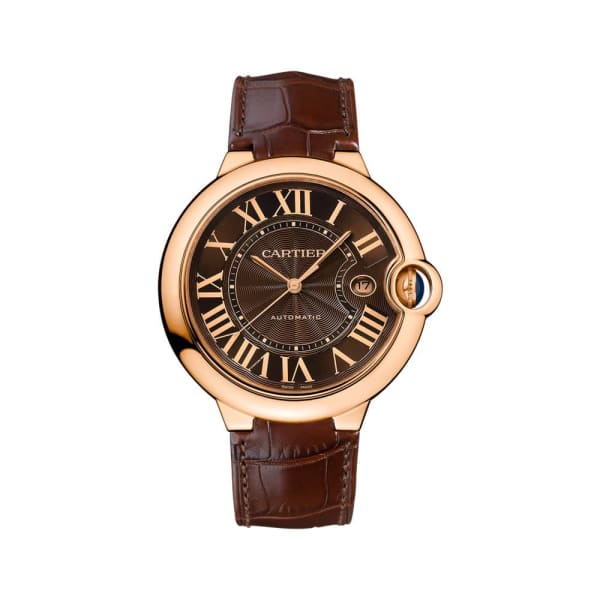 Cartier, Ballon Bleu Brown Dial 18kt Rose Gold Case Automatic Watch, Ref. # W6920037