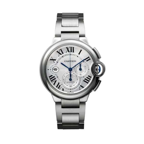 Cartier, Ballon Bleu Silver Dial Chronograph Mens Watch, Ref. # W6920002