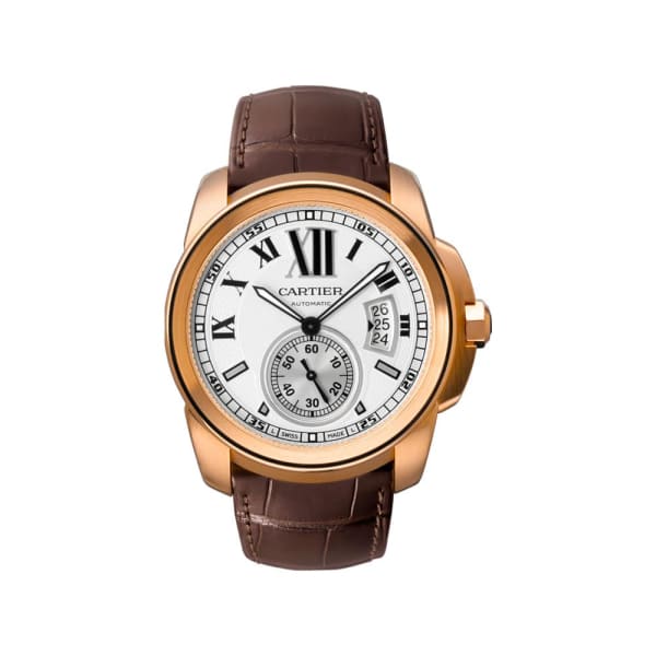 Cartier, Calibre De Cartier, Silver Dial Mechanical Mens Watch, Ref. # W7100009