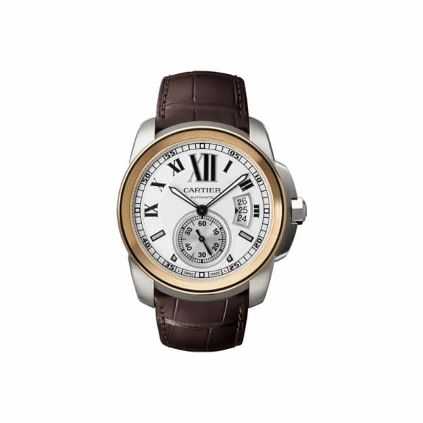 Cartier, Calibre De Cartier, Silver Dial Mechanical Wind Mens Watch, Ref. # W7100039